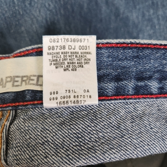 Levis‎ 550 Blue Jeans 12 Relaxed Tapered Vintage Thick Solid Fabric Casual Comfy - Picture 4 of 10